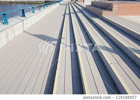 Seating stairs at Hakodate Port 119188857
