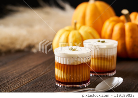 pumpkin pudding 119189022