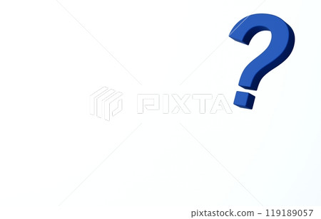 3D material_question mark_blue 119189057