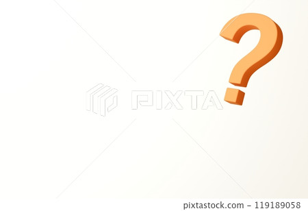 3D material_question mark_orange 119189058