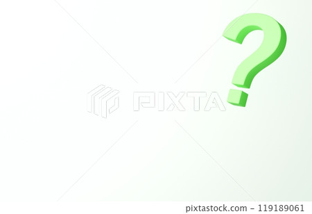 3D material_question mark_green 3D material_question mark_green 119189061