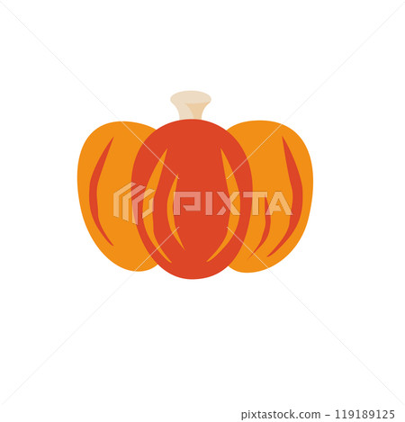 Bumpy orange pumpkin vector illustration Bumpy orange pumpkin vector illustration 119189125