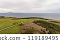 北海道白色道路與利尻富士鳥瞰圖 119189495
