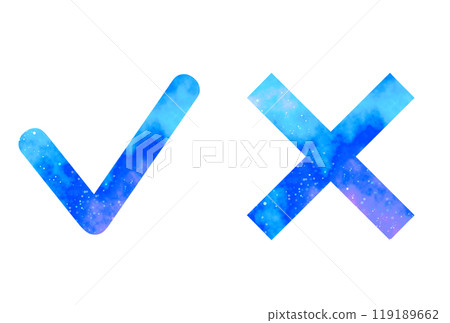 大理石星空 | 複選標記和十字標記 119189662