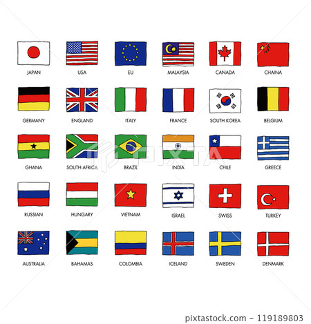 Flags of the World Hand-drawn Set List 119189803