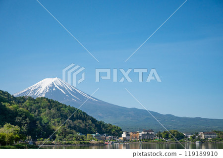 [山梨]從河口湖看到的富士山 119189910