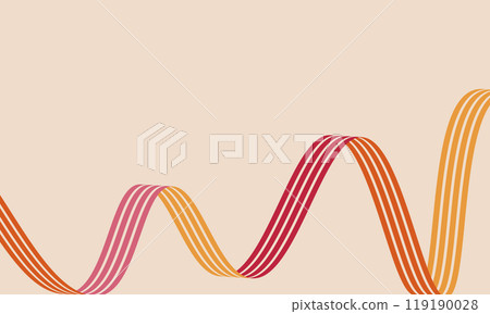 Abstract retro background with colored stripes and copy space. Trendy panoramic template for design banner, advertisements, presentations, discounts, sale, social media 119190028