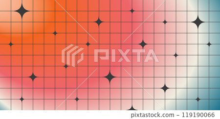 Y2K aesthetic blurred gradient background with linear grid and star shapes. Fluid holographic cool banner template. Trendy minimalist design for banner, social media, covers in brutalism style Y2K aesthetic blurred gradient background with linear grid and star shapes. Fluid holographic cool banner template. Trendy minimalist design for banner, social media, covers in brutalism style 119190066