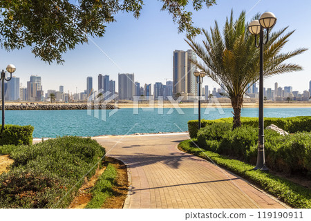 Beautiful park footpath 119190911