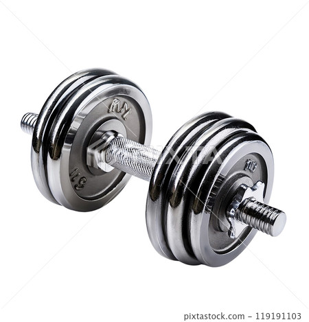 Dumbbell on white isolated background Dumbbell on white isolated background 119191103