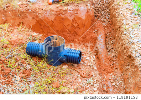 Replacement of underground storm sewers in trench with groundwater system for storm drains following damage to 119191158
