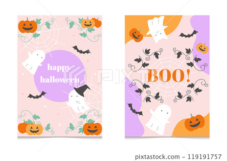 萬聖節框架插圖集 119191757