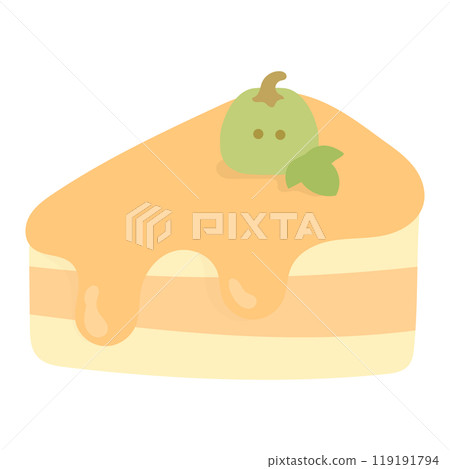 Cute pumpkin cake transparent illustration 119191794