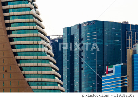 View of the Sheraton Grand Hotel, Dubai 119192102