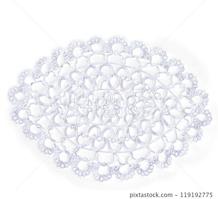 a crocheted doily 119192775
