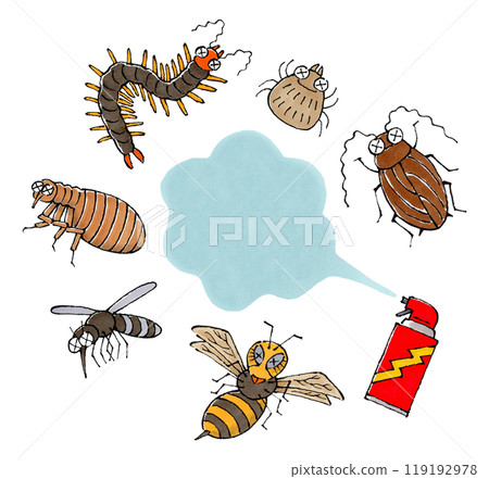 Insecticide sprays and pests (cockroaches, mites, centipedes, fleas, mosquitoes, wasps) 119192978