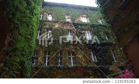 The old building in the historical center on Wroclaw, Poland 119193263