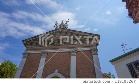 Rimini, Italy - Old buildings of historical cente in the italian city Rrimini. Rimini, Italy - Old buildings of historical cente in the italian city Rrimini. 119193267