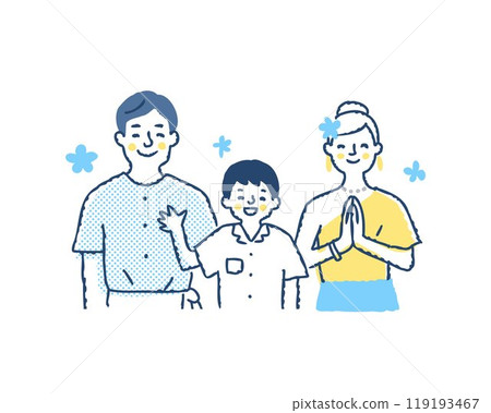 Smiling Thai family 119193467