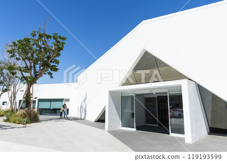 The architectural landscape of the Neiwei Arts Center in Kaohsiung, Taiwan. It is located in the Neiweipi Cultural Park Area of Kaohsiung. 119193599