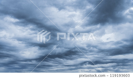 Dramatic sky with stormy clouds as background. 119193603