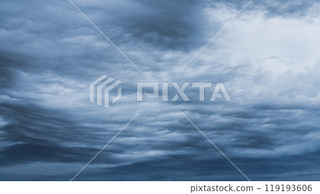 Dramatic sky with stormy clouds as background. 119193606