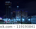 JR Central HC85 series diesel car and Nagoya night view 119193841