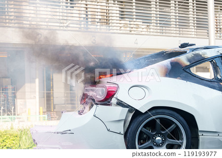 Vehicle fire, traffic accident, towing 119193977