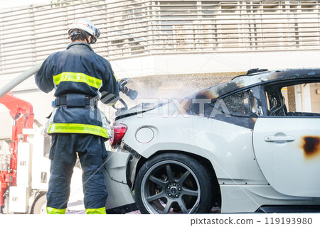 Vehicle fire, traffic accident, towing 119193980