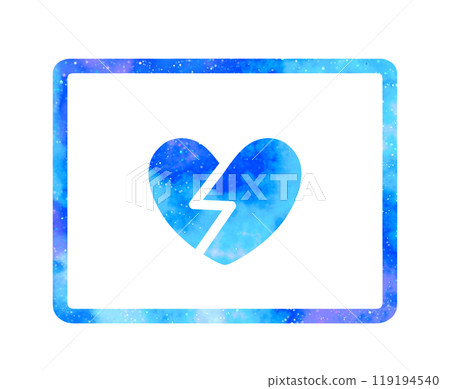 Marble starry sky | Cracked heart mark video icon 119194540