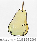 水彩時尚手繪梨子，為秋天著色 119195204