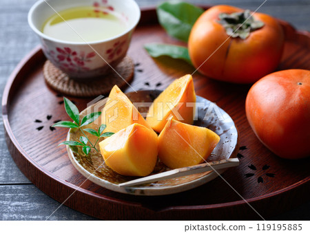 秋天的味道柿子（切圖） 柿子果 柿子果 119195885