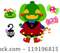 Cute Halloween ghost jack-o-lantern 119196815