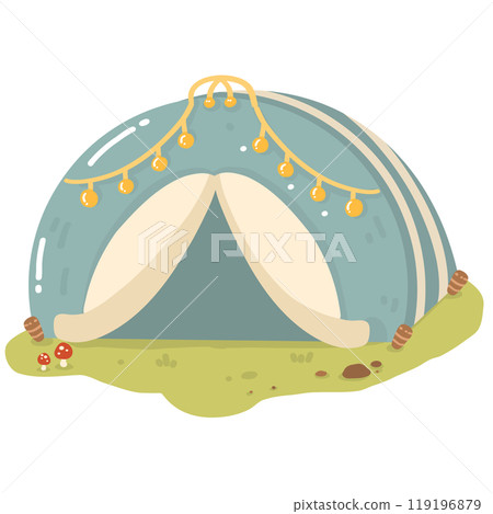 Camping tent outdoor illustration 119196879
