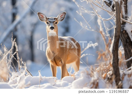 Wildlife in Winter - Generative AI 119196887