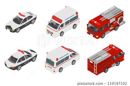 等距插圖：緊急車輛組 119197102