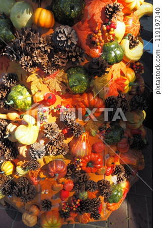 Halloween harvest festival lots of food Halloween harvest festival lots of food 119197140