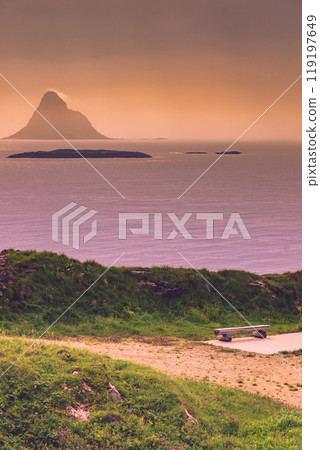 Seascape from Kleivodden rest area, Andoya Norway 119197649