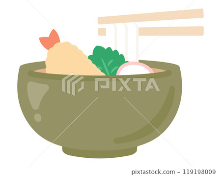Tempura udon vector illustration 09 119198009
