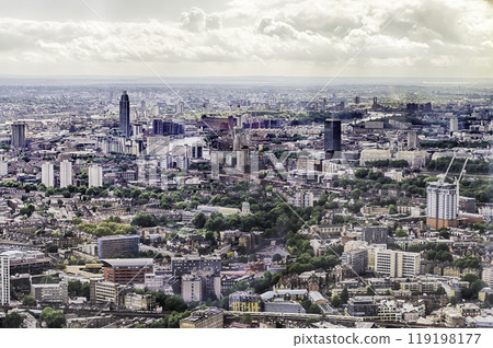 Aerial view of London, UK 119198177