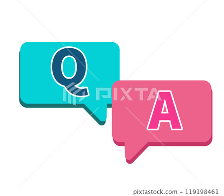 問答。向量圖 119198461