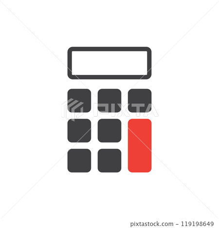 Calculator icon logo design template isolated illustration 119198649