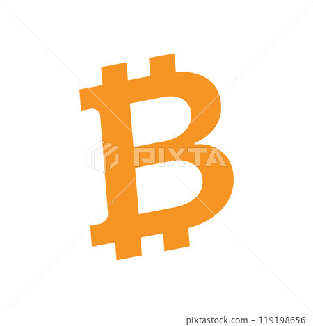 Bitcoin icon logo design template isolated illustration 119198656