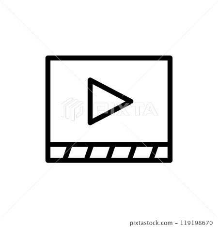 Video icon logo design template isolated illustration Video icon logo design template isolated illustration 119198670