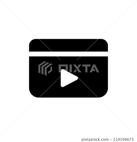 Video icon logo design template isolated illustration 119198673