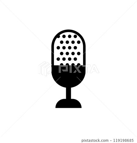 Mic podcast icon logo design template isolated illustration 119198685