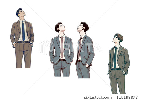 A businessman looking up 119198878