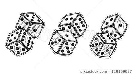 dice, casino, vector 119199057