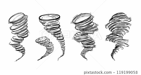 sketch, tornado, vector 119199058