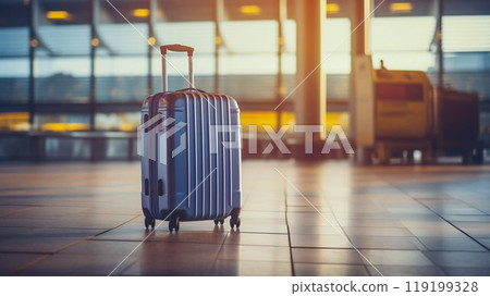 Solo Journey: Suitcase Awaiting Adventure. Generative ai 119199328